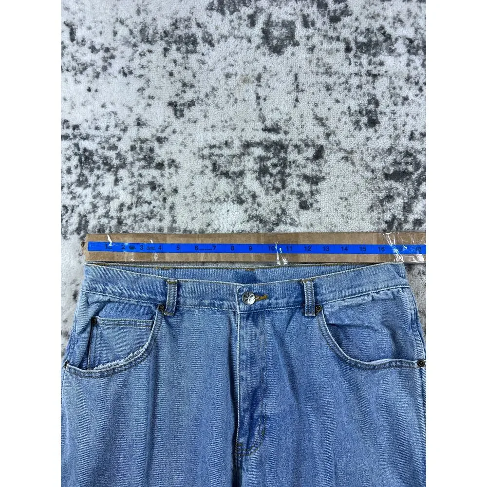 Vintage Sports Jeans Premium Collection Men 34x32 Blue Light Wash Denim Straight